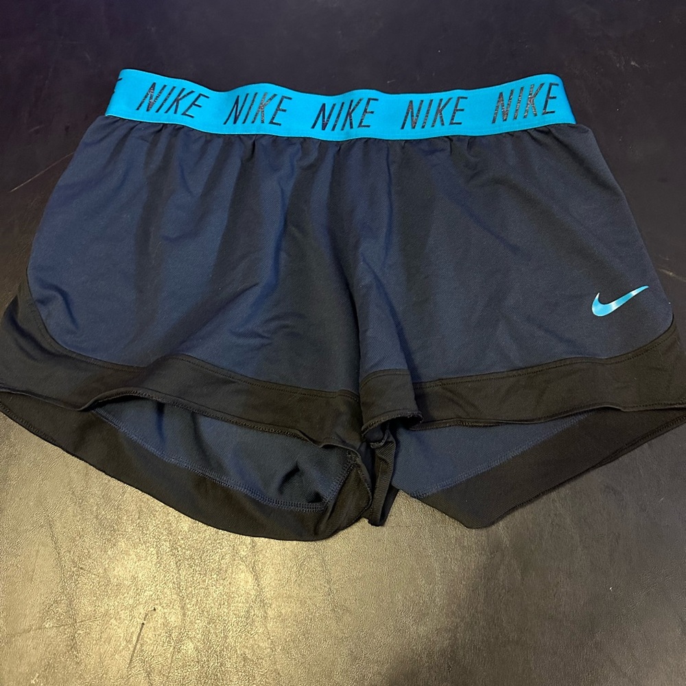 Nike Women's Athletic Shorts in Black and Teal